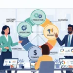 Core business operations framework showing key operational areas